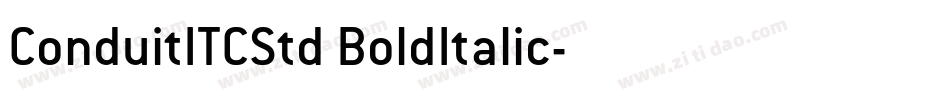 ConduitITCStd BoldItalic字体转换